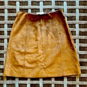 Faux Suede A-Line Skirt